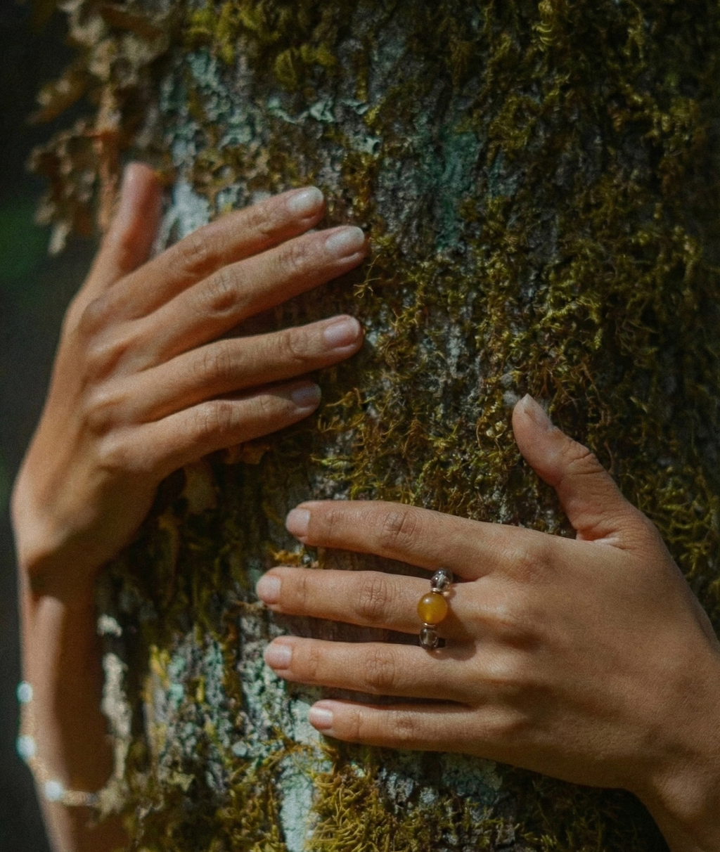 Eternal Gold & Amber Ring Cultural Heritage/Amber/Social Gatherings