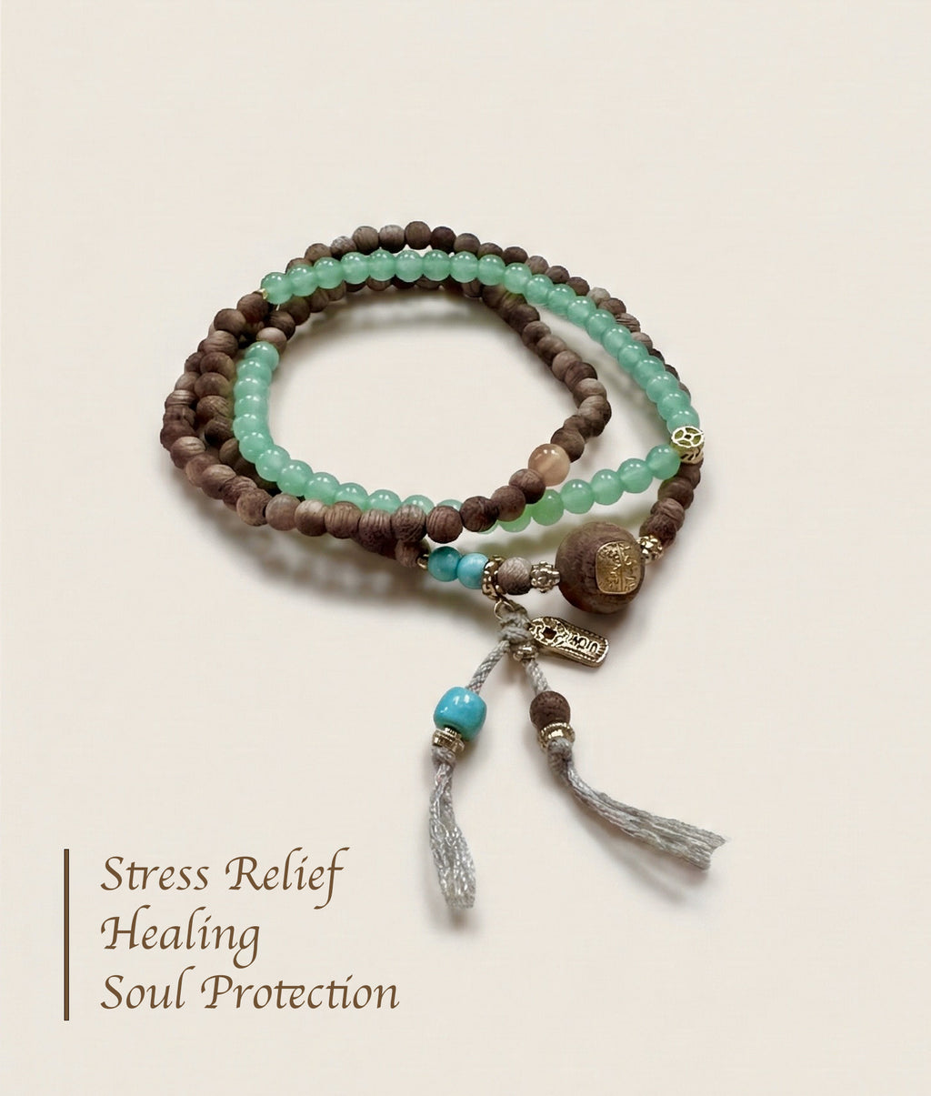 Four Symbols in Harmony-3 rounds bracelet Cultural Heritage/Agarwood/Social Gatherings