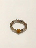 Eternal Gold & Amber Ring Cultural Heritage/Amber/Social Gatherings